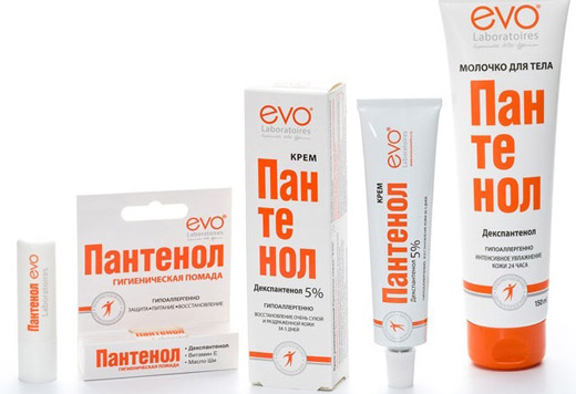 средства Пантенол для восстановления кожи