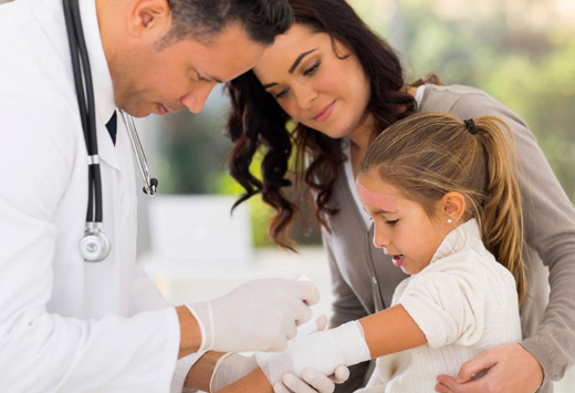 обработка ожога на руке